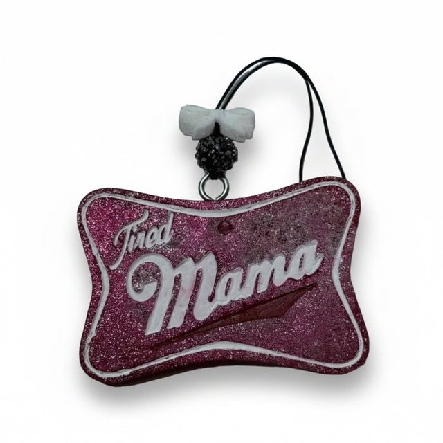 Tired Mama glitter car freshie