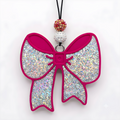Pink Glitter Bow Freshie